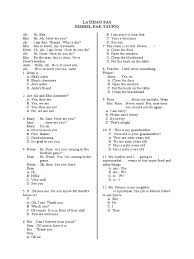 I come home at two o'clock and do my homework. Latihan Pas English