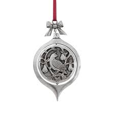 Each one of the beads is individually placed on the ornaments. Partridge In A Pear Tree Ornament Danforth Pewter Made In Usa