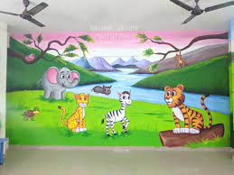 Gambar dinding sekolah sd paling keren hd. Wall Artist Lukisan Dinding Lukisan Sekolah