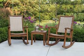 Ash Grey All Weather Wicker Eucalyptus Rocking Chairs Square Eucalyptus End Table In 2020 Wicker Rocker Rocking Chair Outdoor Garden Decor