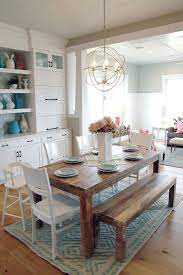 How to size a dining table chandelier? Coastal Interior Casual Dining Rooms Farmhouse Dining Dining Room Lighting