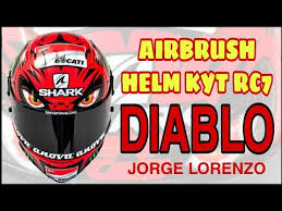 Como descargar carros pc : Airbrush Helm Kyt Rc7 Ala Ala Shark Diablo Jorge Lorenzo Youtube