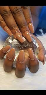 Beautiful Caramel Acrylic Nails Acrylicnails Acrylic Coffinnails Caramel Luxurynails Junarisantia Solid Color Acrylic Nails Brown Acrylic Nails Cow Nails