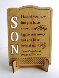 Birthday Gift For Son Son Tabletop Plaque Greeting Card Son Love Keepsake Beloved Son Sign I Am Proud Of You Gift Mom Personalized Birthday Gifts Wooden Gifts Customized Gifts