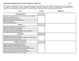 Maybe you would like to learn more about one of these? Supervisor Appraisal Form For Administrative Traits