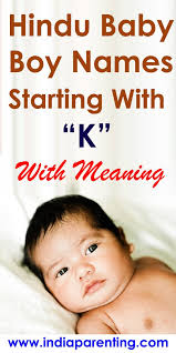 Hindu Baby Boy Names Starting With K