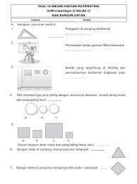 Nama bangun dari gambar di samping adalah … a. Soal Uh Matematika Kelas 2 Bab Bangun Datar Smster 2