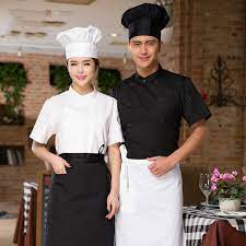 Click To Buy Short Sleeve Men Restaurant Chef Jacket Hotel Kitchen Work Clothing Men And Women Chef Uniform Chines Chef Clothes Chef Uniform Cook Clothes
