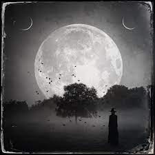 Under Your Spell PRINT Full Moon Witch Photo Birds Fog - Etsy
