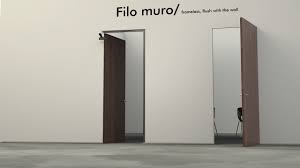 Save space with a pocket door. Dayoris Doors Filo Muro Frameless Flush With Wall Youtube