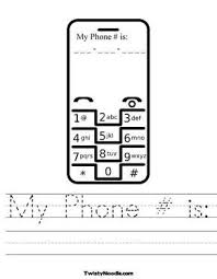 Do Your Kids Know Your Cell Home Phone Many Of My Students Don T Telephone Worksheet From Twistynoodle Co Preschool Learning Kindergarten Worksheets School