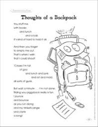 Graphic Organizer To Teach Personification Poem Thoughts Of A Backpack Printables Personification Poems Poetry For Kids Teaching Figurative Language