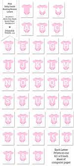 Pink Baby Onesie Shaped Banner Letters Download Baby Shower Banner Girl Baby Shower Banner Girl Printable Baby Shower Banner