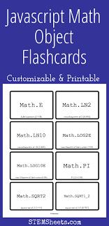 Javascript Math Object Flashcards Javascript Math Flashcards Learning Science