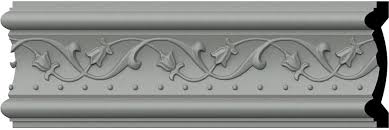 Ekena Millwork 3 7/8 pulgadas de alto x 3/4 pulgadas de profundidad x 94  1/2 pulgadas de largo, (4 1/8 pulgadas de repetición), riel para silla ...