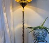 Antique Lamp with Animal Motifs from 1873