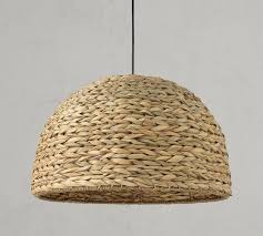 Upgradelights sea grass 5 inch retro drum clip on chandelier lamp shades (set of six shades) 3x5x4.5. Betty Seagrass Pendant Pottery Barn