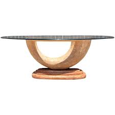 Check out our marble dining table selection for the very best in unique or custom, handmade pieces from our kitchen & dining tables shops. Pink Art Deco Marble Dining Table With Brass Inlay Waterfall Base And Glass Top Oval Glass Dining Table Stone Dining Table Pink Art Deco
