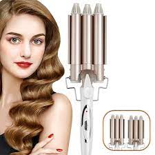Keeping the clamp slightly open, turn the curling iron until the hair is. Buy 110 220v Hair Curling Iron Wave Wand Ceramic Triple Barrel Hair Curler Roller Corrugation Hair Waver At Affordable Prices Free Shipping Real Reviews With Photos Joom