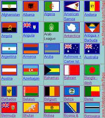 World country flag icon set. All Flags In Alphabetical Sequence Flag Image Identifier