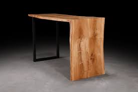 Reclaimed Oak Waterfall Table Rustic Wood Projects Handmade Dining Table Live Edge Table