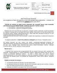 De regulă se introduc criteriile specifice din contractul individual de muncă sau fişa postului (în modelele rubinian ale fişelor de post sunt detaliate toate aceste criterii specifice). Doc Instructiuni Tehnice De Completare Fise Evaluare Teodor Stoica Academia Edu
