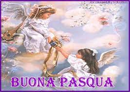 Biglietti Di Auguri Pasquali Biglietto Di Auguri Con L Immagine Di Angeli Quadri Con Angeli Angeli Immagini