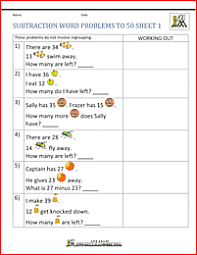 If your students are having trouble solving addition and subtraction word problems, these worksheets will help get the practice they need. Subtraction Word Problems 2nd Grade