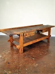 Antique Workbench Converted To Table Google Search Kitchen Work Bench Woodworking Bench Workbench