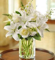 Send roses & rose bouquets for any occasion. Classic All White Arrangement Arranged By A Florist In Linden Nj 1 800 Flowers The Flower Gallery