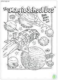 Magic school bus coloring page. The Magic School Bus In Space Colouring Image