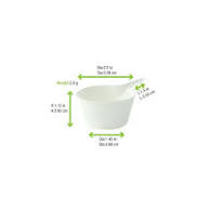 PacknWood 210BCHICDPAD PacknWood Bio N Chic Deep Pan White Sugarcan...