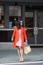 A good choice if you live in a warmer climate but still want the look of a winter coat. Radiant Orange J Crew Double Breasted Topcoat In Wool Cashmere Elle Blogs