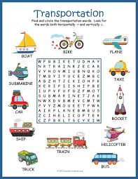 Transportation Word Search Puzzle Worksheet Activity Word Puzzles For Kids Transportation Worksheet English Lessons For Kids