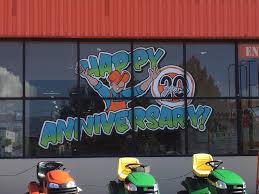 4401 Riverdale Home Depot 20th Anniversary Front Window Hand Painted Sign I Did Last Week For The Paaaartay Hand Painted Signs Window Painting Home Depot