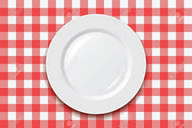 Carne cocina para cuidar tu alimentación, completa y variada, a punto en muy poco tiempo: Vector Rojo Mantel De Picnic Cocina Y Plato Vacio Ilustraciones Vectoriales Clip Art Vectorizado Libre De Derechos Image 22071970