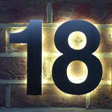 Led Illuminated House Numbers Light Up House Numbers Backlit Etsy Illuminated House Numbers Led House Numbers Led House