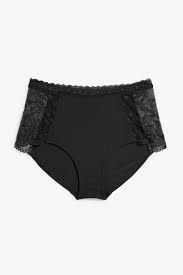 We carry high cut thongs, briefs, cheeky undies and more. Silky High Waist Lace Briefs Black Magic Underwear Monki