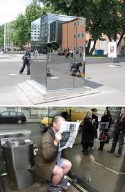 A Public Bathroom That You Can See Out Of But No Into Cool Public Bathrooms Amazing Bathrooms Glass Bathroom