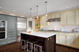 creative with two tone kitchen cabinets