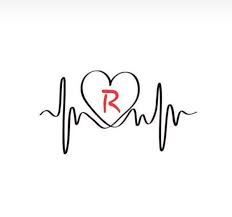 Pin By Ruth Celena On R Heartbeat Tattoo Design Stylish Alphabets R Letter Design