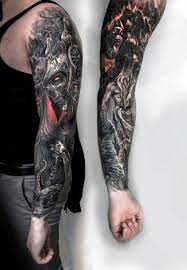 Another approach is to take on the entire sleeve at once, which means more cash upfront and longer hours at a time. 50 Gothic Tattoos Fur Manner Ideen Fur Dunkle Korperkunst Tatowierungen Skull Sleeve Tattoos Tattoos Tattoos For Guys