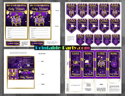 Decorated cakes and sugar cookies are a great way to drive home the theme of a baby shower, whether it be a princess party, an oceanic nemo party, or a magical trip to neverland. Royal Princess Baby Shower Decorations Purple Ethnic African Baby Shower