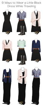 Emilystyle 9 Ways To Wear A Little Black Dress While Traveling Moda Femminile Abbigliamento Abiti Capsula