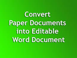 Convert Paper Documents Into Editable Word Document Youtube
