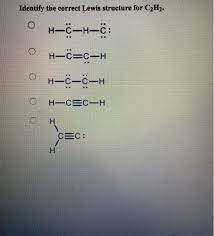 Since c2h2 is a linear molecule the c must be sp. Solved Identify The Correct Lewis Structure For C2h2 O H Chegg Com