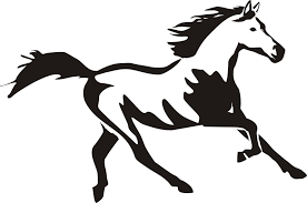 Black And White Mustang Logo Clipart Running Horse Silhouette Decal 6 X 4 Horse Silhouette Horse Clip Art Horse Stencil