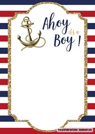Free Nautical Baby Shower Invitations Templates Drevio Nautical Baby Shower Invitations Baby Shower Invitations Nautical Baby