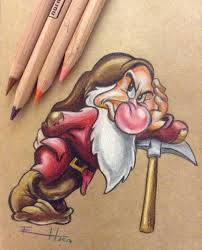 Grumpy From Snow White Movie Disney Art By Erikahornart Disney Art Drawings Cartoon Drawings Disney Paintings