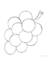 As much fun as they are to eat, they're fun to color! Grape Coloring Picture Printable Grapes Coloring Page Fruit Coloring Pages Coloring Pictures